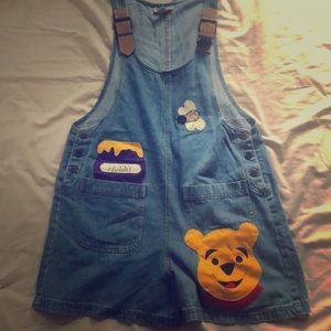Winnie the Pooh hand made romper/ overalls